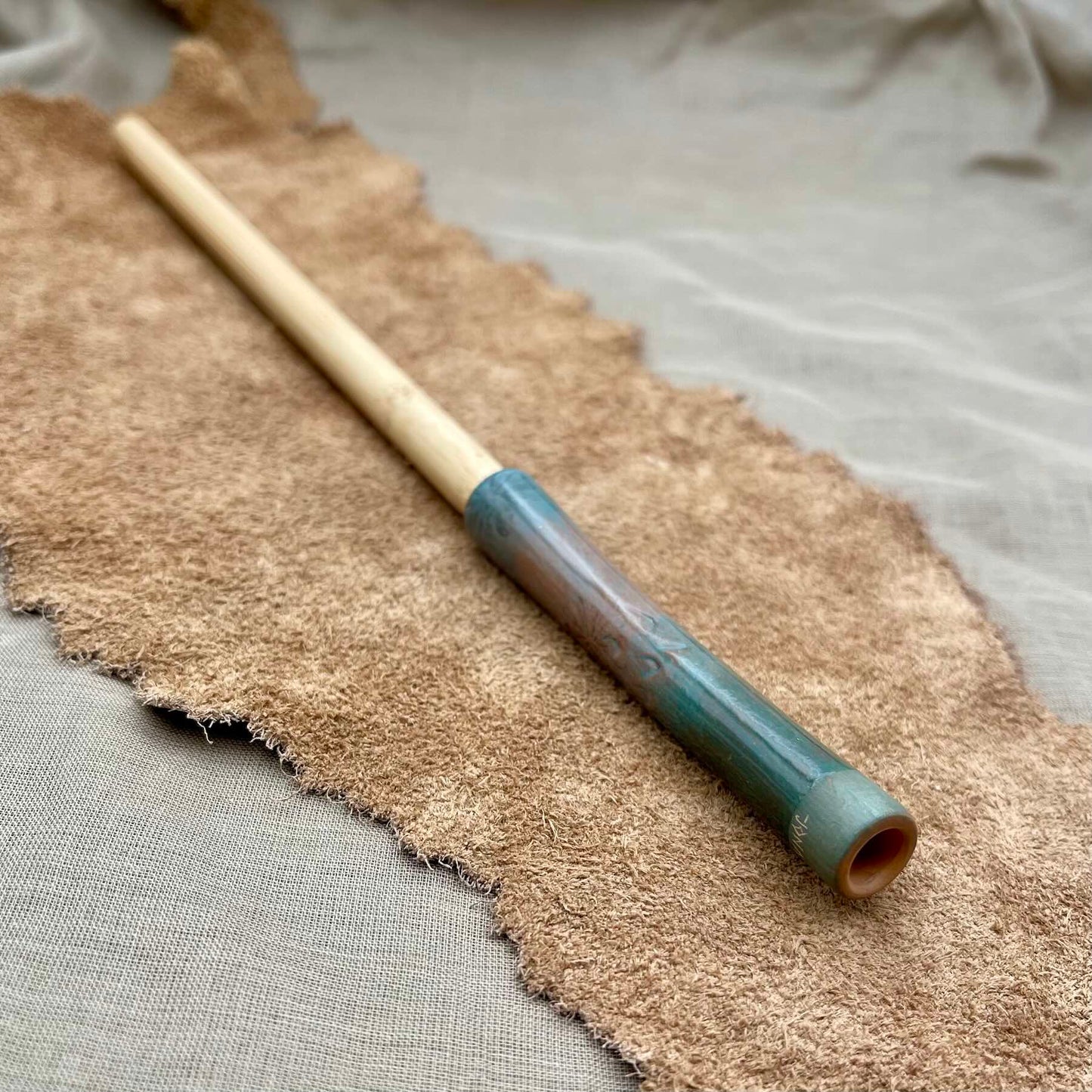 NEW - Sebsi Style One Hitter Pipe (Earth Green)