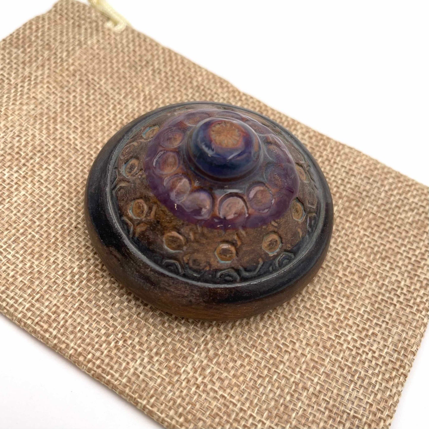 Clay Mixing Bowl Purple Glaze