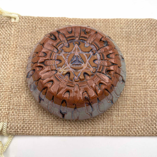 Clay Mixing Bowl Sacred Feathers