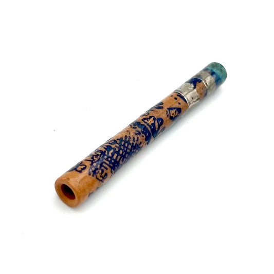 NEW - Clay Filter Tip Hand Carved with Platinum (box)